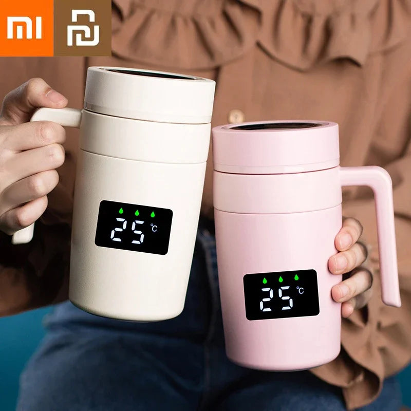 Thermos Flask Large Capacity 316 Stainless Steel Thermos Kettle Creative Smart Tea Grid Handle Digital Display Kettle Cup