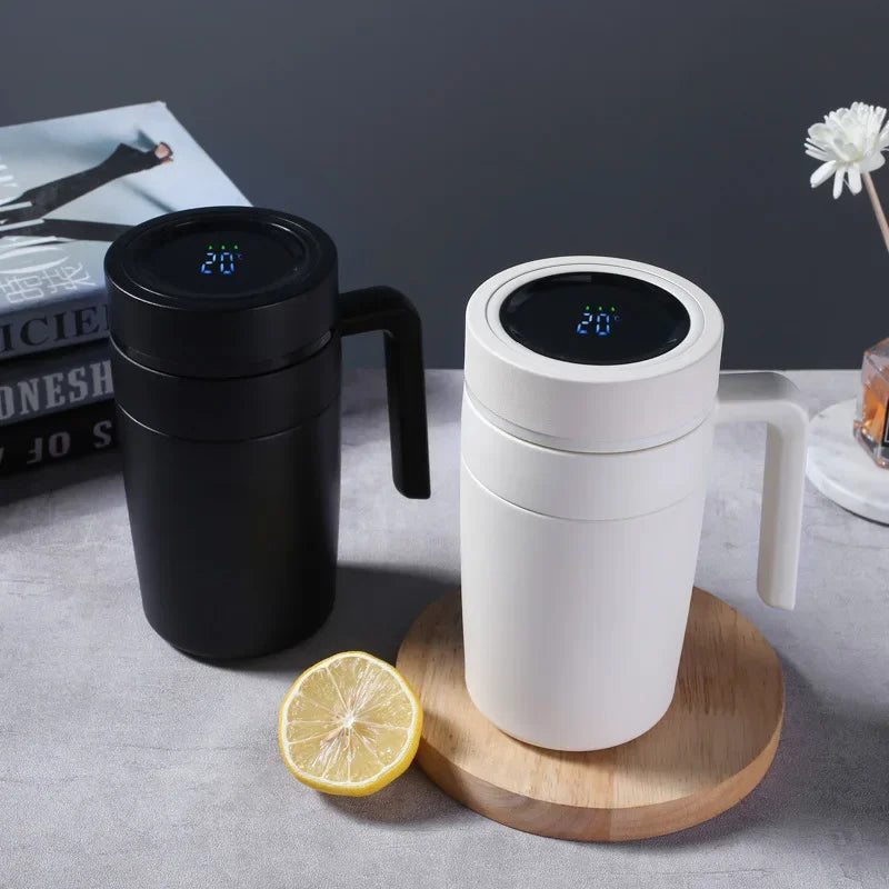 Thermos Flask Large Capacity 316 Stainless Steel Thermos Kettle Creative Smart Tea Grid Handle Digital Display Kettle Cup